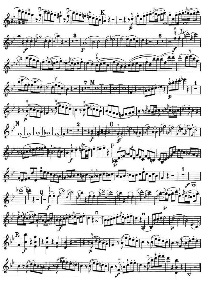 提琴三重奏 第二首 降B大调 K.502之Violin TRIO钢琴曲谱（图5）