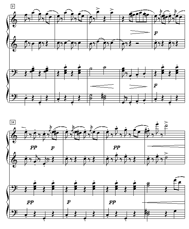 拉德斯基进行曲（双钢琴）钢琴曲谱（图2）