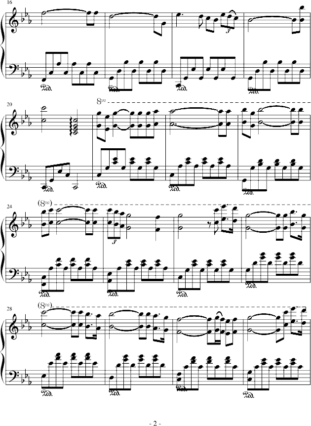 罗密欧与朱丽叶钢琴曲谱（图2）