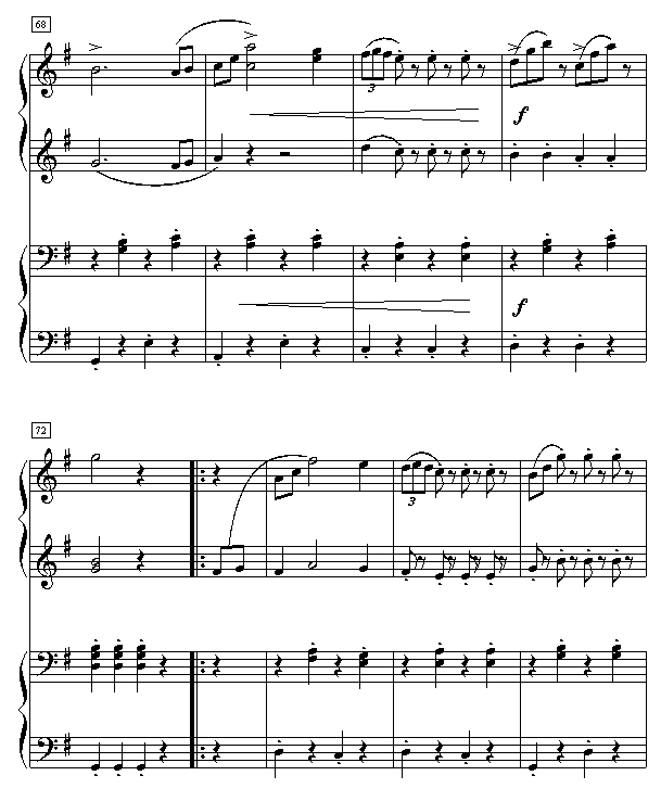 拉德斯基进行曲（双钢琴）钢琴曲谱（图9）