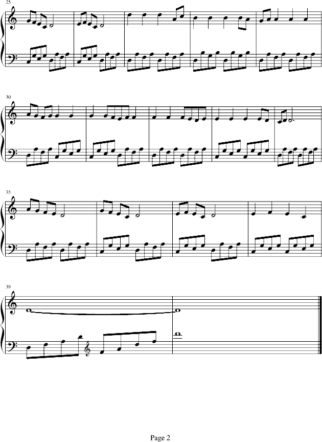 郁闷进行曲钢琴曲谱（图2）