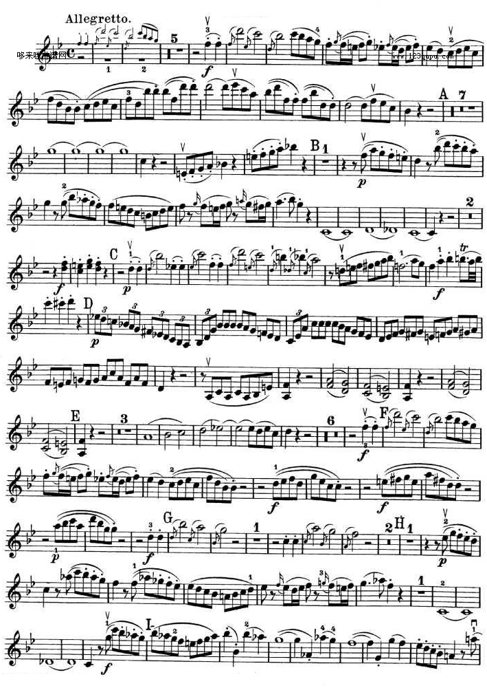 提琴三重奏 第二首 降B大调 K.502之Violin TRIO钢琴曲谱（图4）