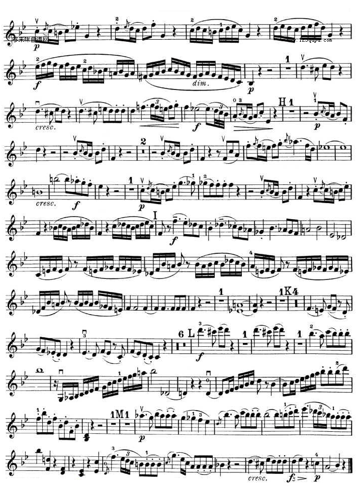 提琴三重奏 第二首 降B大调 K.502之Violin TRIO钢琴曲谱（图2）