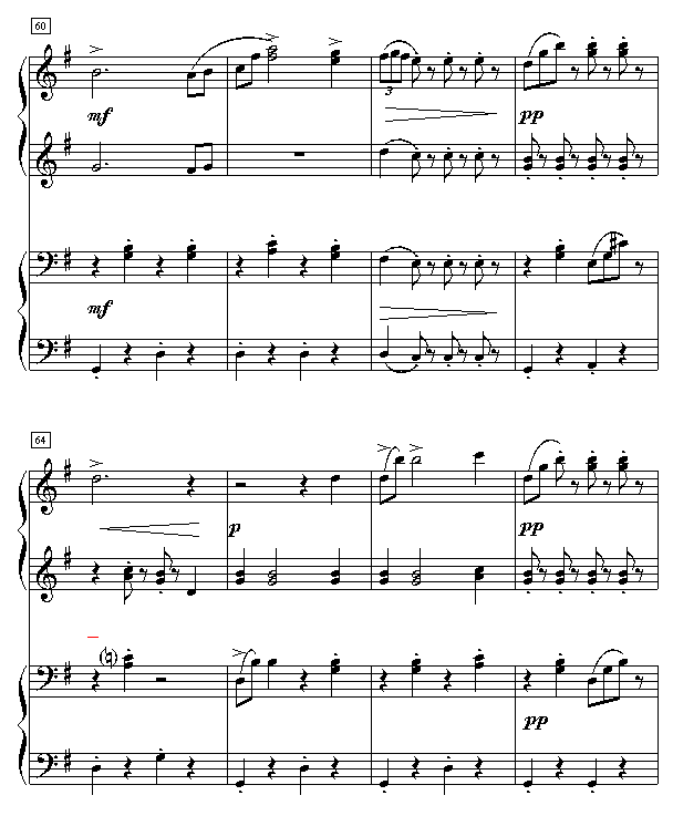拉德斯基进行曲（双钢琴）钢琴曲谱（图8）