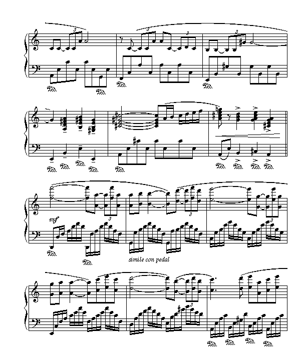 爱情的故事钢琴曲谱（图2）