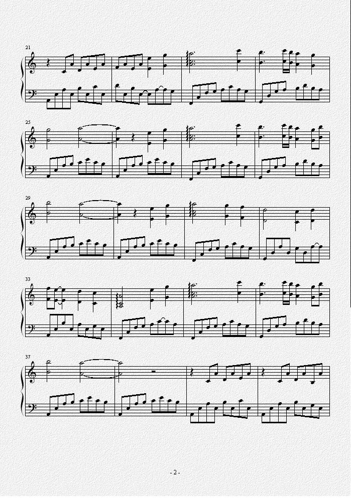 勇敢的心-网络上流传的版本钢琴曲谱（图2）