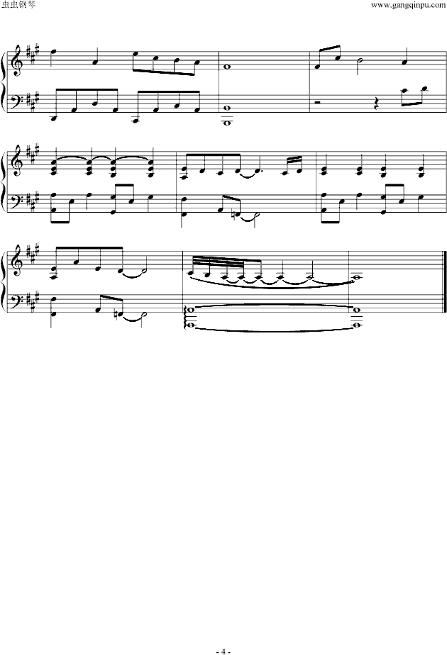 右手边钢琴曲谱（图4）