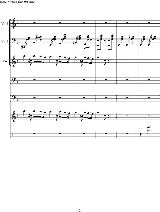 旋转的时间钢琴曲谱（图2）