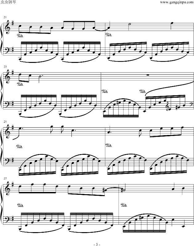轩辕剑外传汉之云丹道村背景音乐钢琴曲谱（图3）