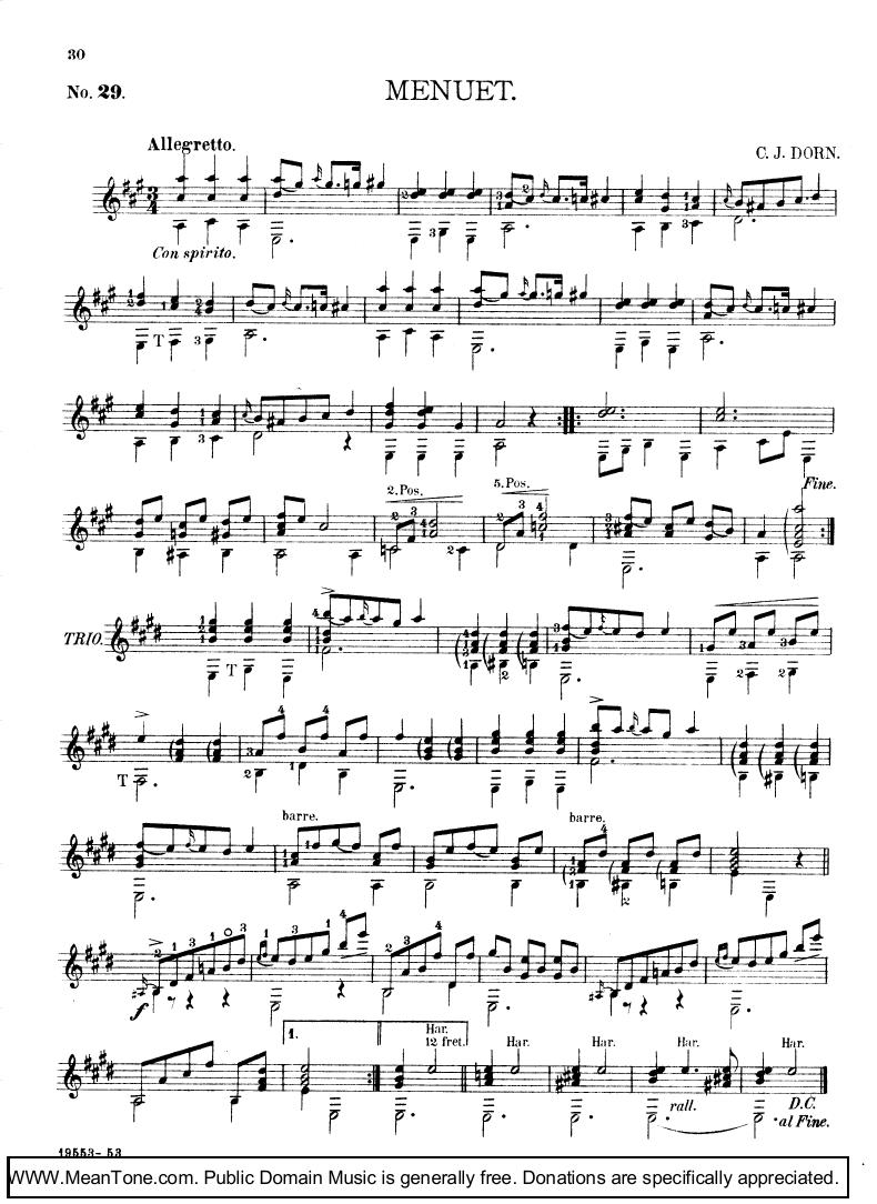 Menuet钢琴曲谱（图1）