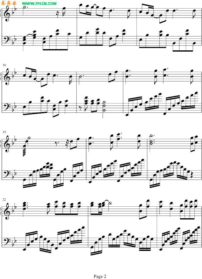 姻缘 _ 王的男人插曲钢琴曲谱（图2）