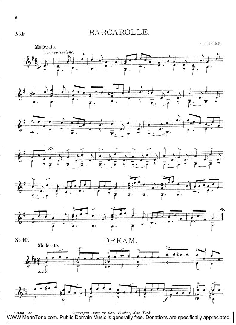 Barcarole钢琴曲谱（图1）