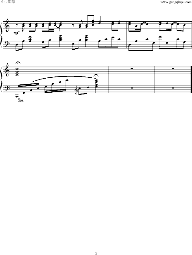 somewhere 桑岛法子钢琴曲谱（图3）