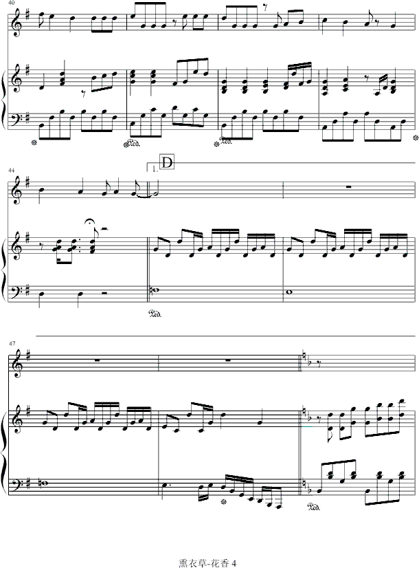 花香钢琴曲谱（图4）