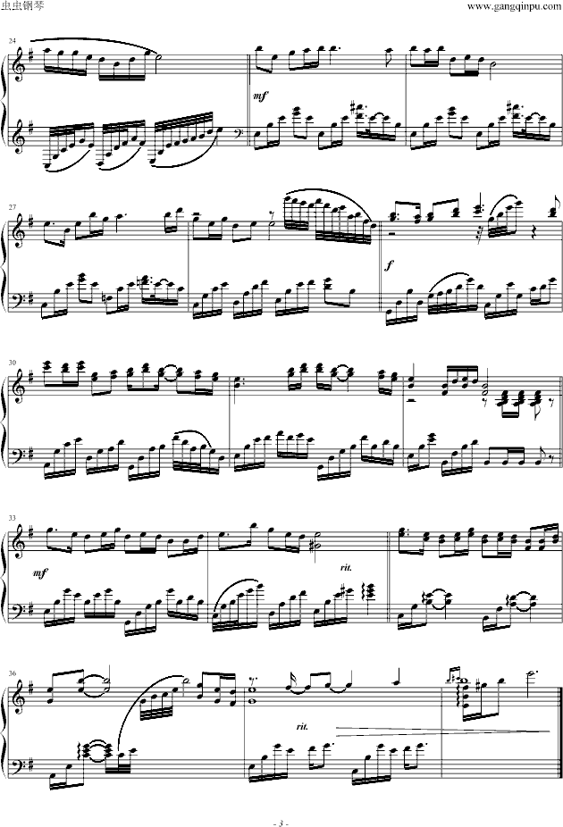 花恋钢琴曲谱（图3）
