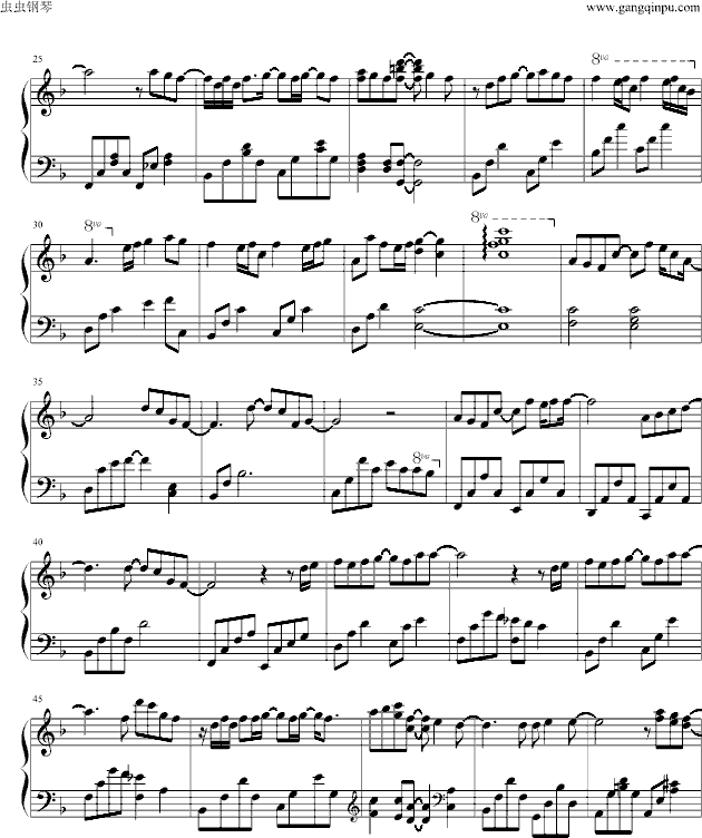 带我走钢琴曲谱（图2）