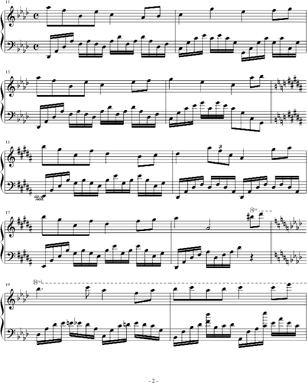 电影《画皮》插曲集（改编）钢琴曲谱（图2）
