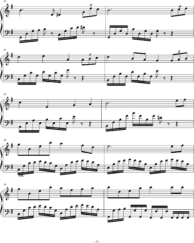 电影《画皮》插曲集（改编）钢琴曲谱（图5）