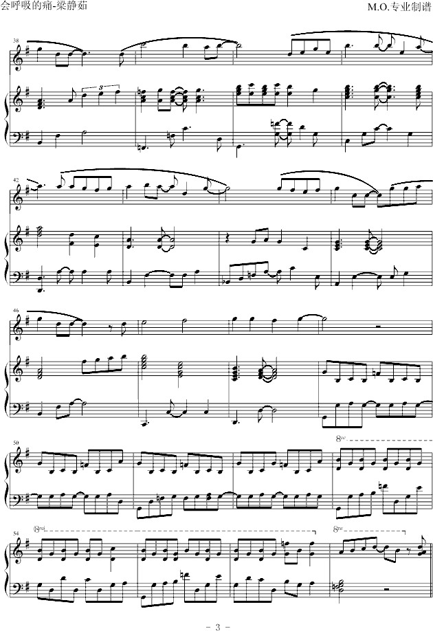 会呼吸的痛钢琴曲谱（图3）