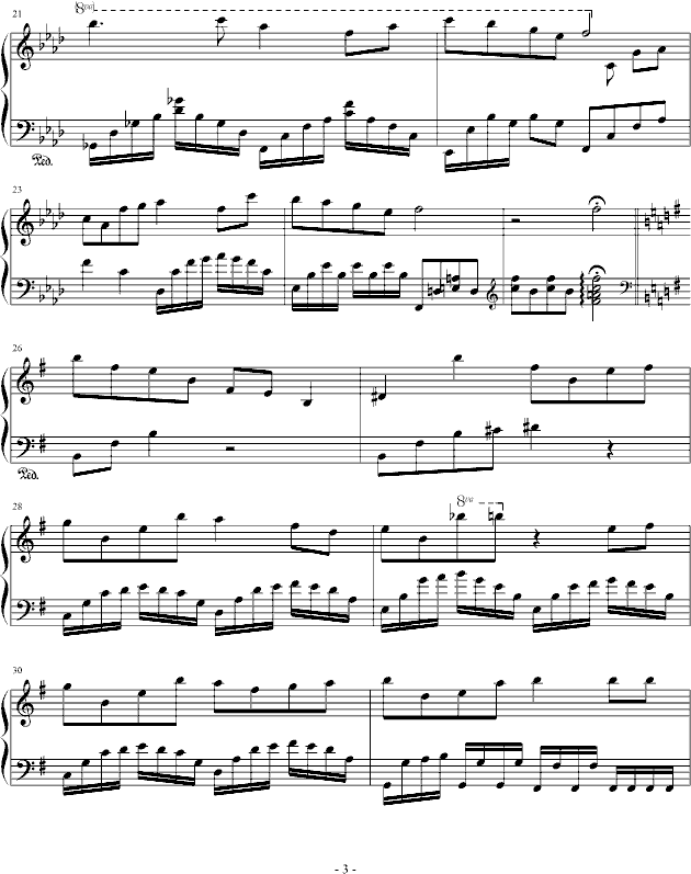 电影《画皮》插曲集（改编）钢琴曲谱（图3）