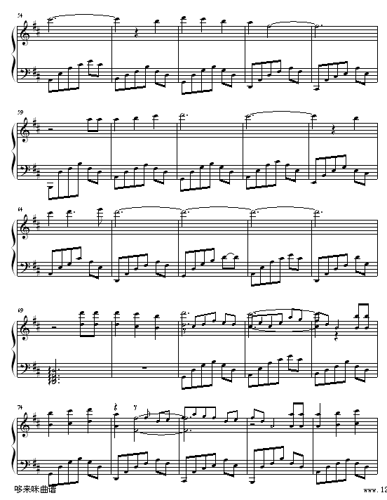 安妮的歌-班得瑞钢琴曲谱（图3）