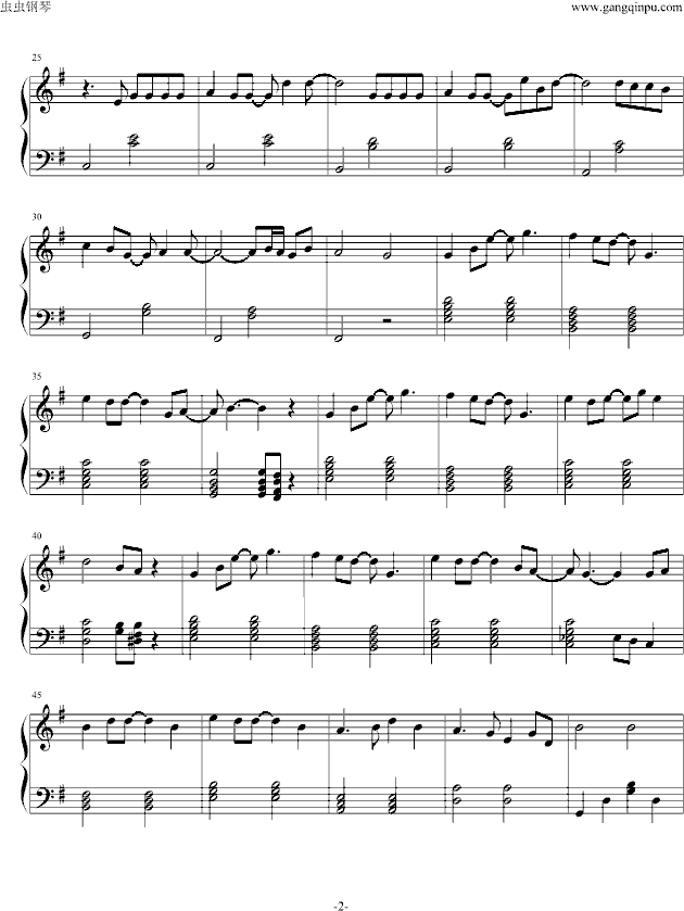 心跳钢琴曲谱（图2）