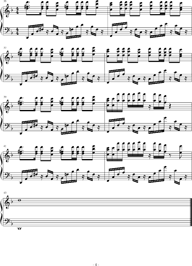 Numb-钢琴演奏版钢琴曲谱（图4）