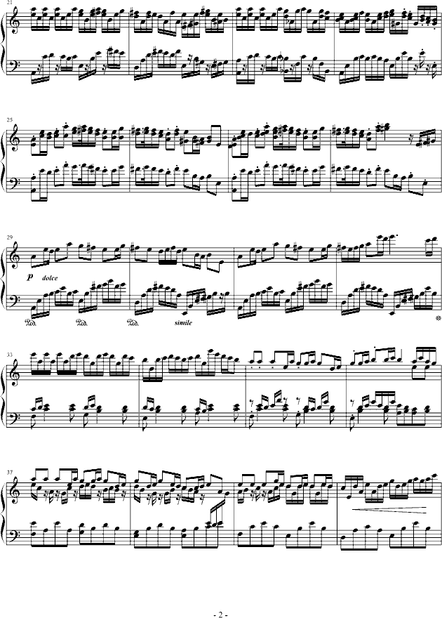 淡香雨季钢琴曲谱（图2）