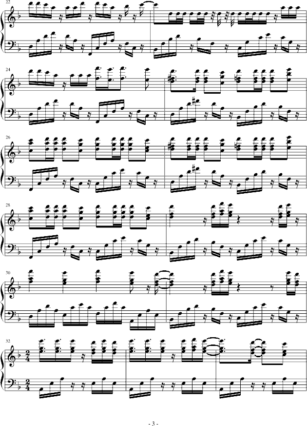Numb-钢琴演奏版钢琴曲谱（图3）