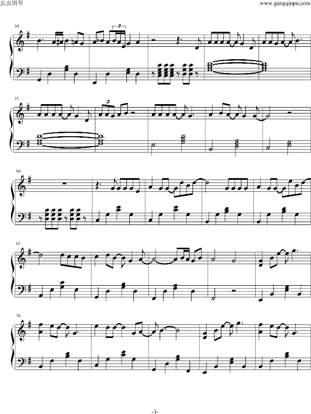 心跳钢琴曲谱（图3）