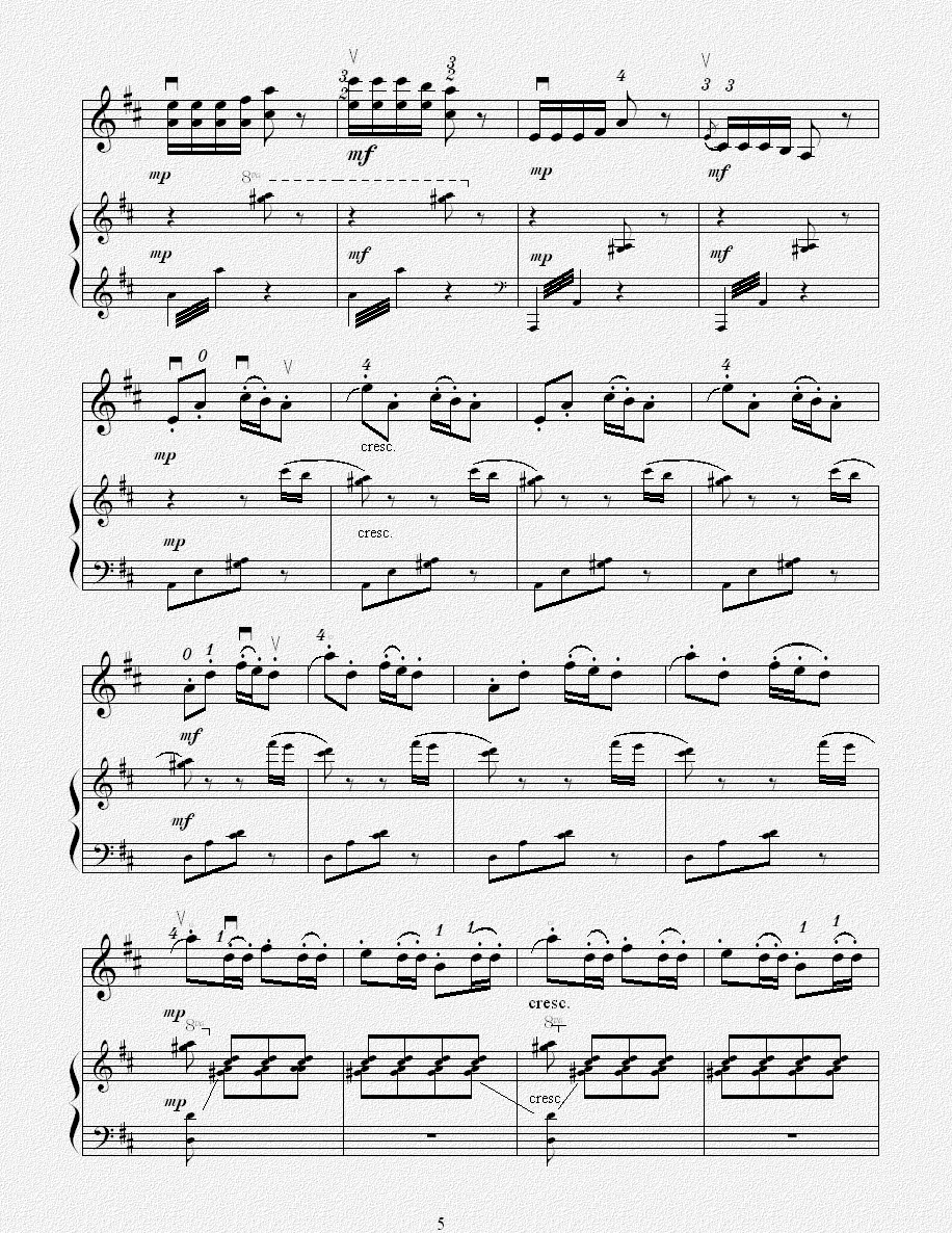 欢乐的养鸡场（小提琴曲）钢琴曲谱（图5）