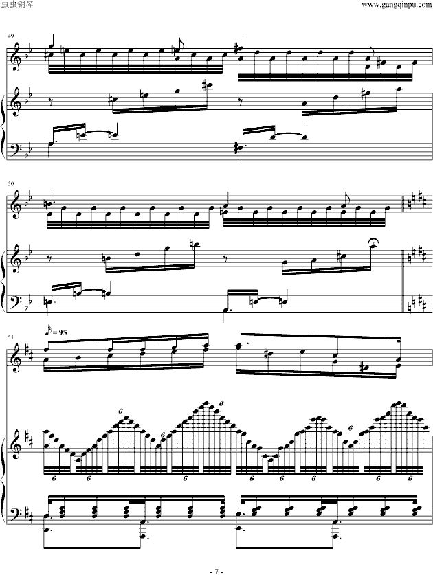 歌之翼钢琴曲谱（图7）