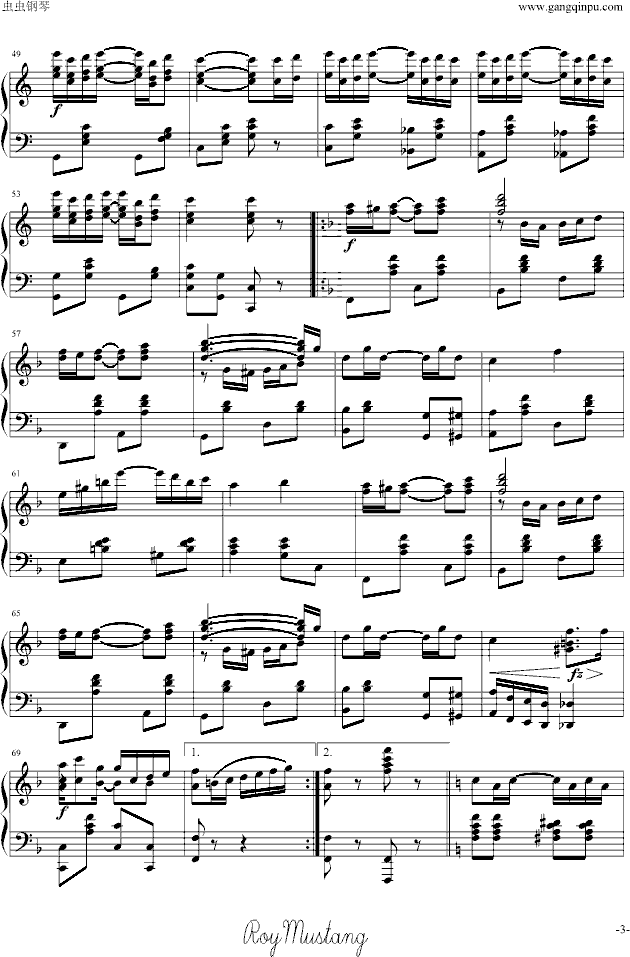 The Entertainer钢琴曲谱（图3）