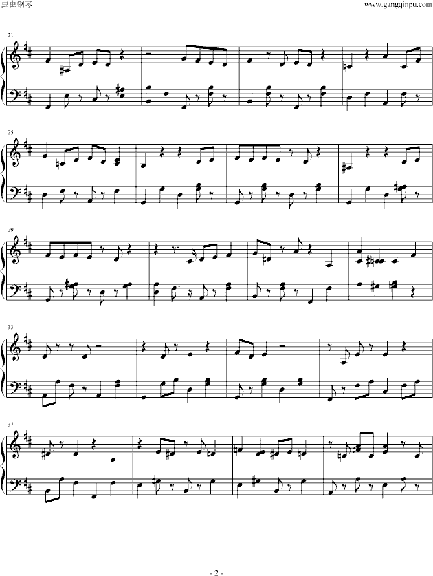 winter walking钢琴曲谱（图2）