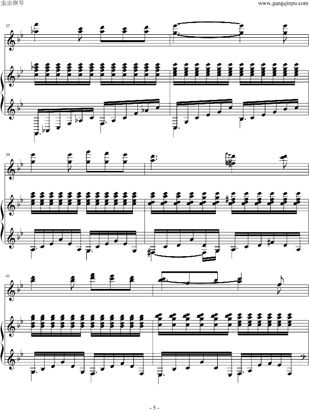 歌之翼钢琴曲谱（图5）