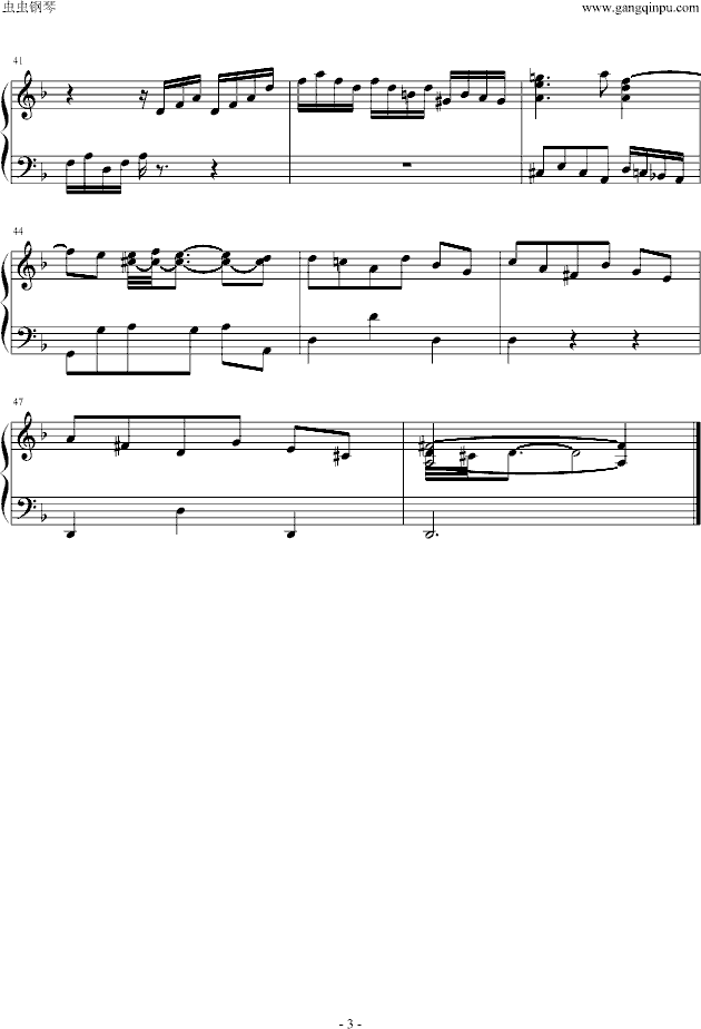 d小调小前奏曲钢琴曲谱（图3）