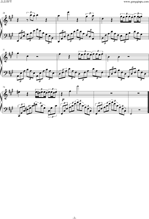 Chi Mai钢琴曲谱（图3）