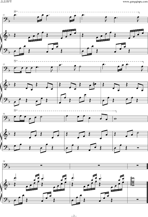 聚散兩依依钢琴曲谱（图2）