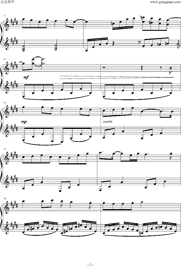melodies of life钢琴曲谱（图2）