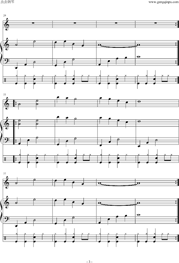 忧伤歌声钢琴曲谱（图3）