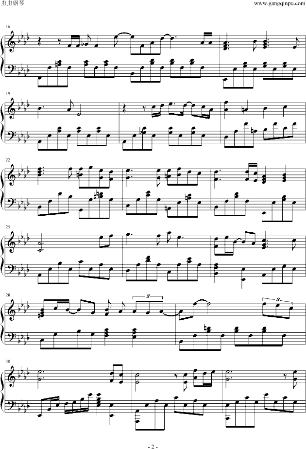 my memory钢琴曲谱（图2）
