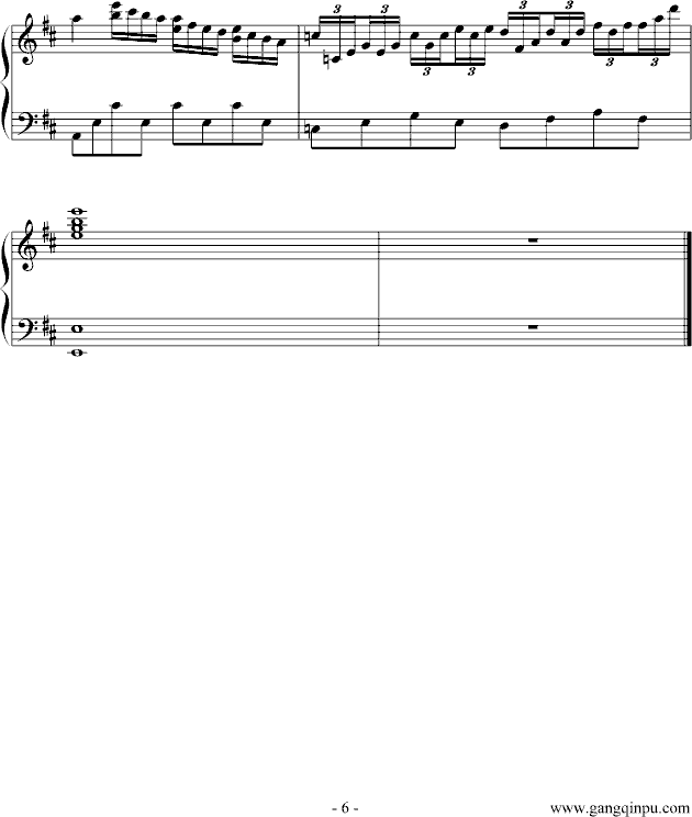 出埃及记-抒情版钢琴曲谱（图6）