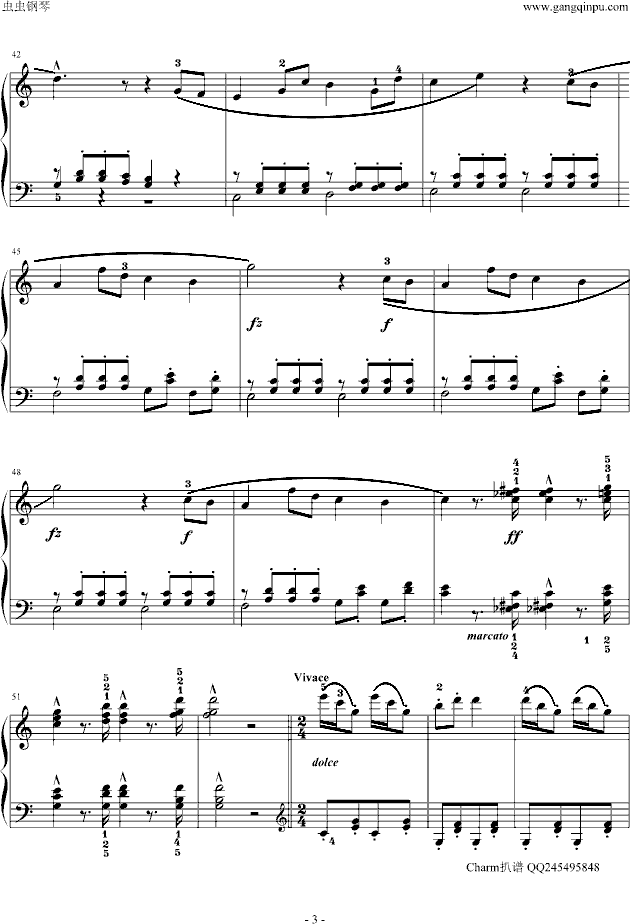 洋娃娃之梦(附指法)钢琴曲谱（图3）