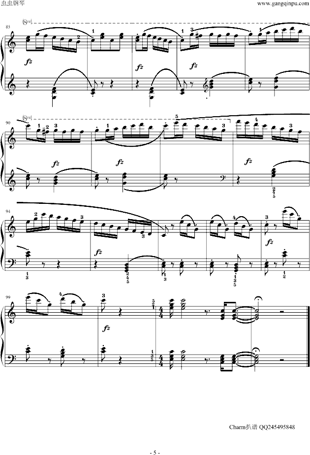 洋娃娃之梦(附指法)钢琴曲谱（图5）