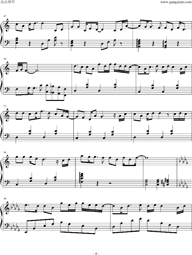 幸福的眼泪钢琴曲谱（图4）