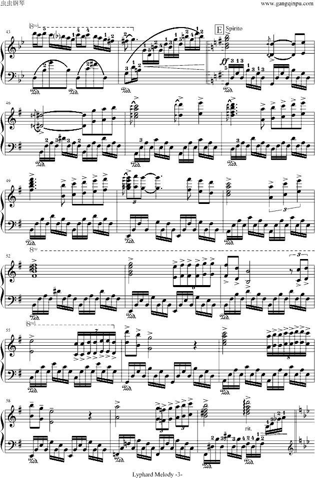 星空（适度简化）-带指法钢琴曲谱（图3）