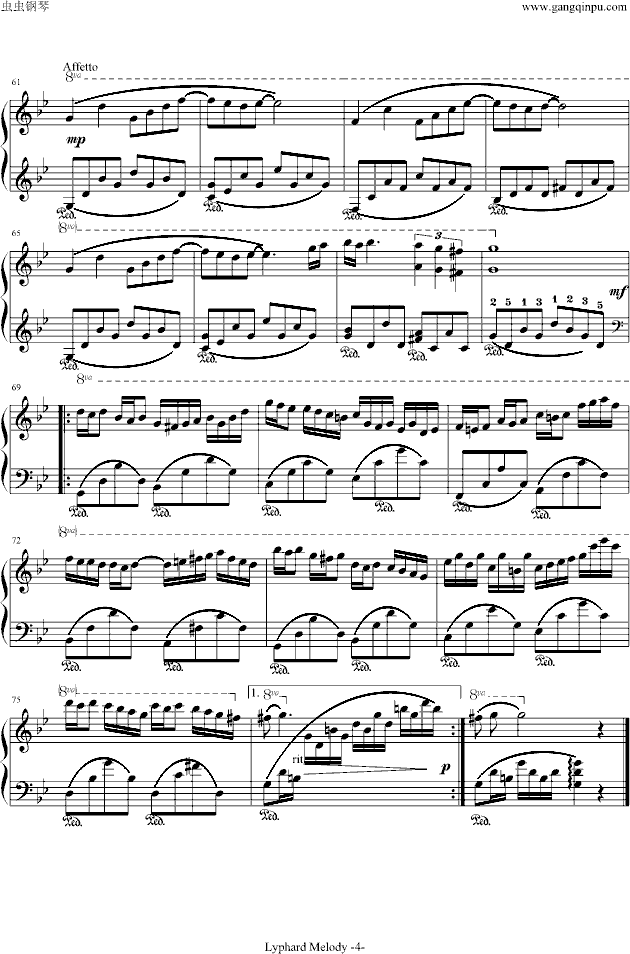 星空（适度简化）-带指法钢琴曲谱（图4）