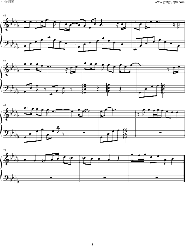 幸福的眼泪钢琴曲谱（图5）