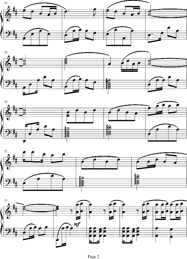 甜蜜蜜钢琴曲谱（图2）
