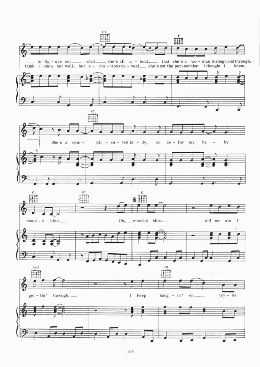 MOODY BLUE钢琴曲谱（图2）